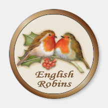 English Robins Refrigerator Magnets