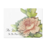 English Rose An Invitation Post Card-Customize