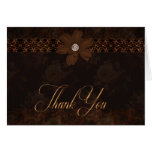 English Rose - Brown - Thank You Card