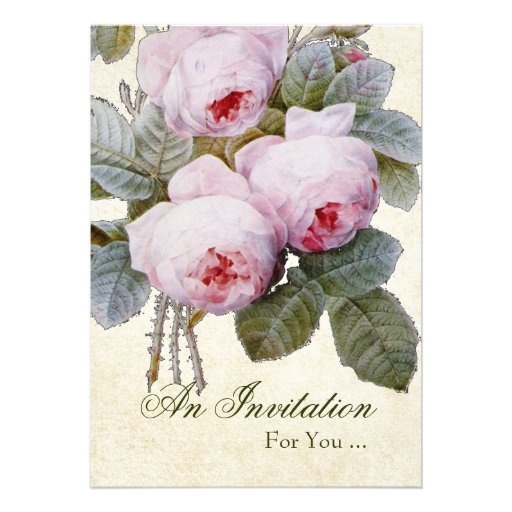 English Rose Retirement Party Personalized Invitation