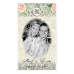 English Rose & Silver Wedding Favour Gift Tags