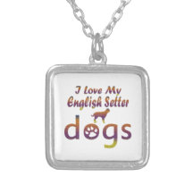 English Setter designs Personalized Necklace