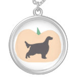 English Setter Dog Halloween Pumpkin Necklace