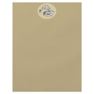 English Setter in Tan Oval by doggydoodles
