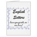 English Setter Pawprints cards
