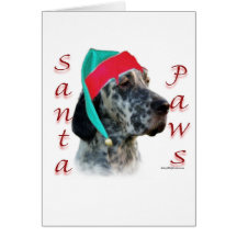 English Setter Santa Paws Cards