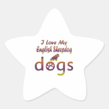 English Sheepdog designs Sticker