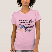 English Shepherd Agility Dog Ladies T-Shirt