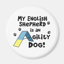 English Shepherd Agility Dog Magnet