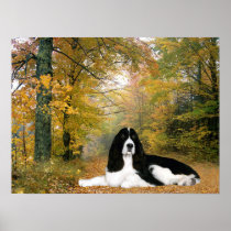English Springer Spaniel Autumn Print