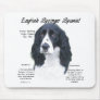 English Springer Spaniel (blk) History Design Mouse Pads