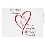 English Springer Spaniel Heart Belongs Cards