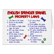 ENGLISH SPRINGER SPANIEL Property Laws 2 Card