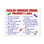 ENGLISH SPRINGER SPANIEL Property Laws 2 postcards