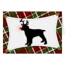 English Springer Spaniel Reindeer Christmas Card