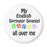 English Springer Spaniel Walks Design Refrigerator Magnets