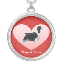 English Springer Spaniels Heart Necklace