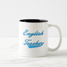 English Teacher Blue Text T-shirts and Gifts Coffee Mug