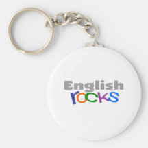 English Teacher "English Rocks" Gifts Key Chain