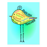 English Teacher "Grammar Bird" Gifts Post Cards