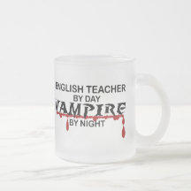 English Teacher Vampire by Night Mugs