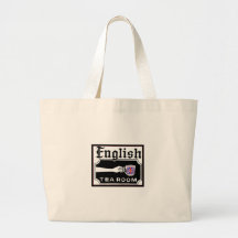 English Tearoom Canvas Bags