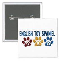 ENGLISH TOY SPANIEL Dad Paw Print 1 Pin