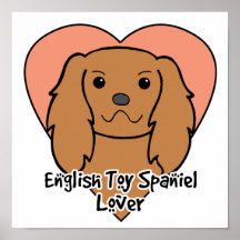English Toy Spaniel Lover Print