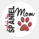 English Toy Spaniel Mom 2 Round Stickers