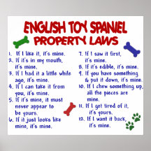 ENGLISH TOY SPANIEL PL2 POSTERS