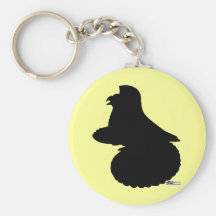 English Trumpeter Silhouette Key Chain