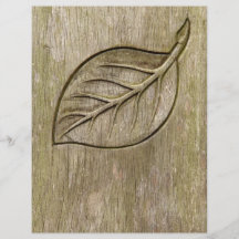 Engraved leaf custom flyer
