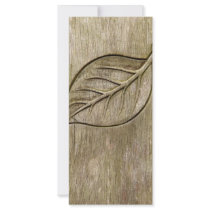 Engraved leaf full color rack card