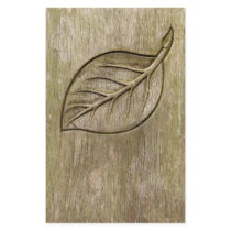 Engraved leaf personalized stationery