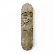 Engraved leaf skateboards