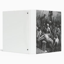 Engraving Jesus Crucifixion 1866 by Gustave Dore Vinyl Binder