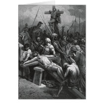 Engraving Jesus Crucifixion 1866 by Gustave Dore