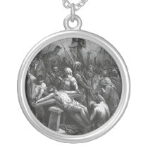 Engraving Jesus Crucifixion 1866 by Gustave Dore Custom Necklace