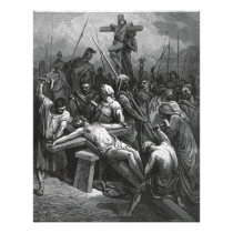 Engraving Jesus Crucifixion 1866 by Gustave Dore