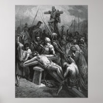 Engraving Jesus Crucifixion 1866 by Gustave Dore