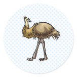 Enis Emu Round Stickers