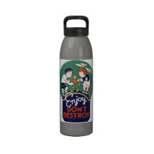 Enjoy Don't Destroy WPA Poster bottle Drinking Bottles