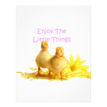 Enjoy The Little Things, Ducklings Customized Letterhead