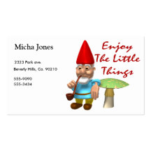 Enjoy The Little Things Gnome Business Card Template
