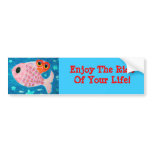 Enjoy The Ride Of Your Life Owl Bumper Sticker