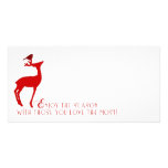 Enjoy the Season, Deer and Bird Customized Photo Card