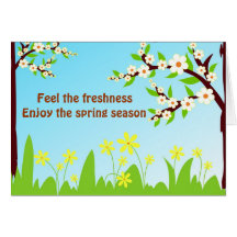 Enjoy the spring season - Card