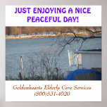 Enjoying a nice day poster