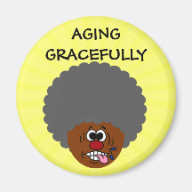 Enjoying aging gracefully into second childhood refrigerator magnet