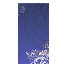 Enlightening Golden Yellow Floral and black swirls Customized Photo Card